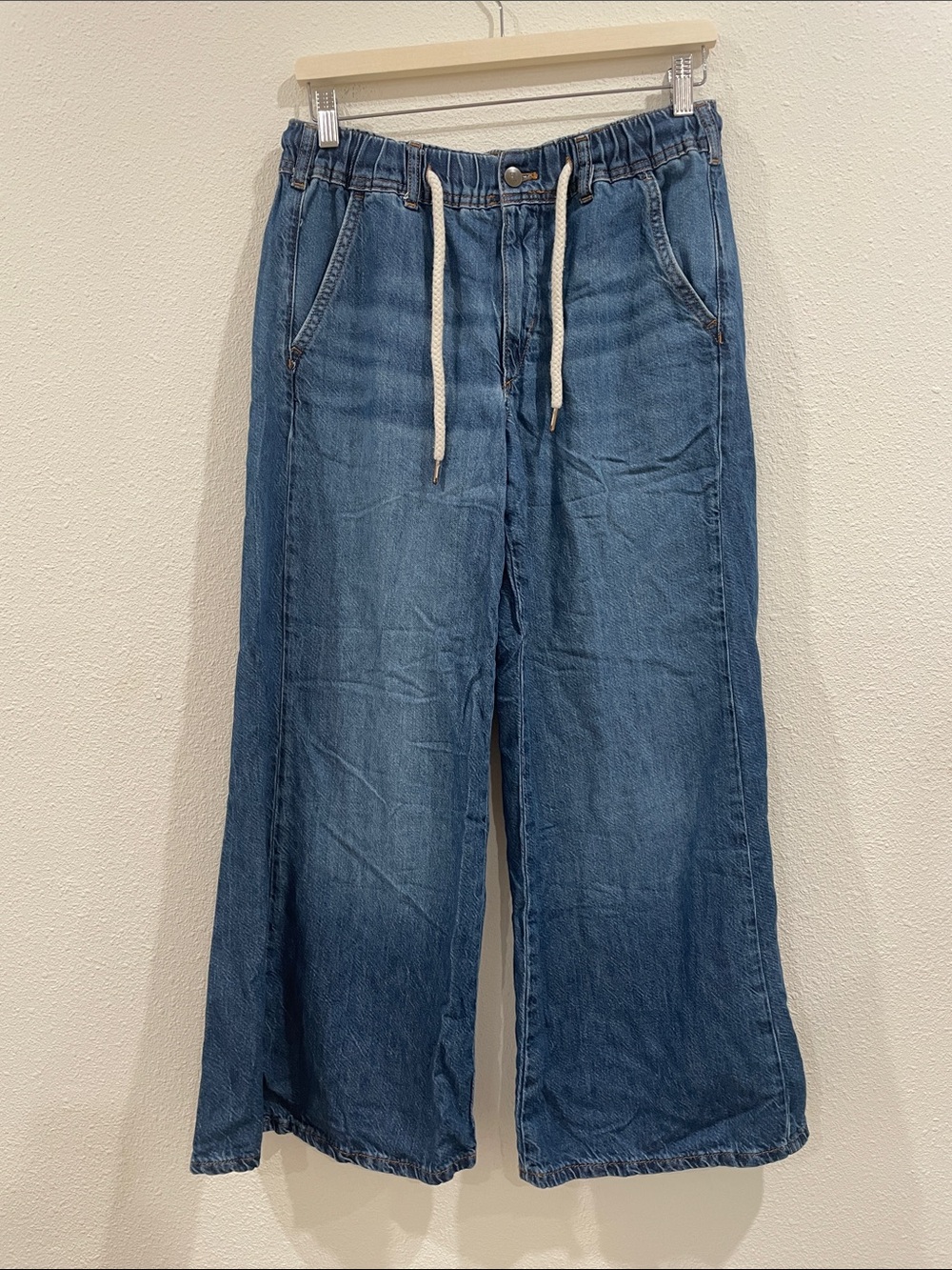 Anthropologie Pilcro Wide-Leg Drawstring Pull-on Pants Jeans Small - Picture 2 of 12